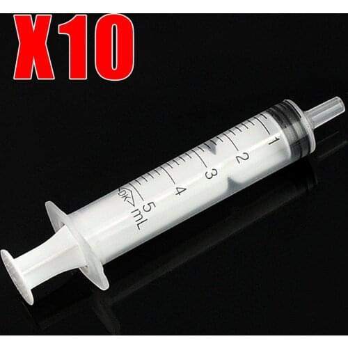 WITUSE 11.11 Promotion Sale 10 Pcs 5 mL Plastic Hydroponics Sterile Disposable Measuring Nutrient Syringe