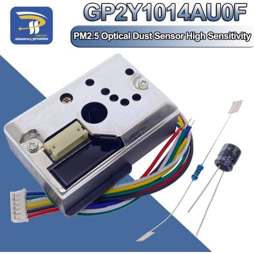 GP2Y1014AU0F Compact Optical Dust Sensor 5V Compatible GP2Y1010AU0F Smoke Particle With Cable Air Quality PM2.5