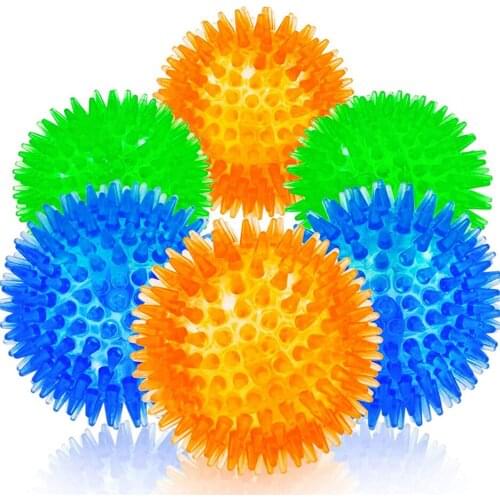 Squeaky Small Dog Toys Puppy Toys Dog Chew Toy for Small medium Dogs Interactive Durable Bouncy Spike Toys Chewing Dog Balls