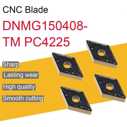 10PCS Original DNMG150408-TM PC4225 Carbide Inserts High Quality DNMG15 Blade External Turning CNC Lathe Cutting Tool
