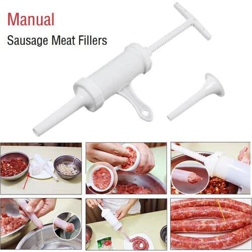 Manual Sausage Meat Fillers Machine for Sausage Meat Stuffer Filler Hand Operated Sausage Machines Food Maker Funnel Nozzle Set