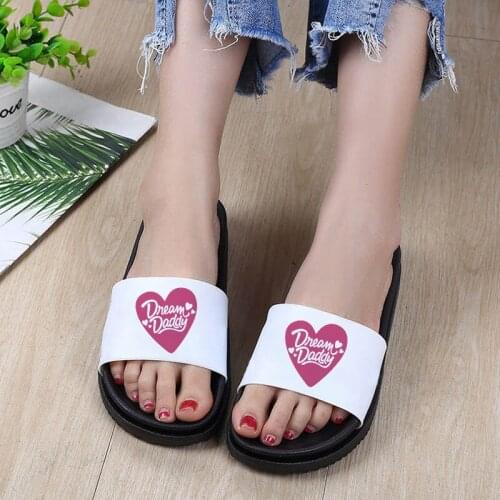 Women Pattern Slippers Outdoor Slippers 2021 Summer Beach Kawaii Open Toe Slippers Printed Womens Non-slip Slides