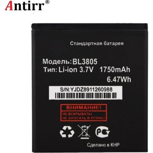 3.7V 1750mAh 6.475Wh Replacement Phone Li-ion Battery BL3805 for Fly IQ4404 IQ4402 BL3805 battery Phone + Track Number