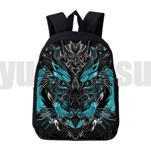 3D Terror Skull Ghost Mochila TravelBag Tiger Wolf Dragon Backpack Abstraction Animal School Bags for Boys Girls Lion Dragon Bag