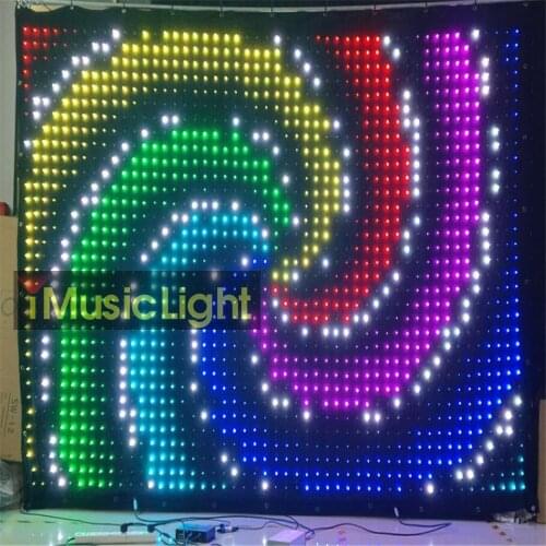 DJ Vision Curtain 7ft*10ft LED Video Curtain Flexible LED Curtain DJ Lighting LED Video Cloth PC /DMXControl