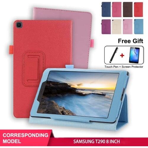 SZOXBY For SAMSUNG Galaxy Tab A 8 Inch SM T290 T295 Leather Tablet Anti-Fall Shockproof Case Cover + Clear Film + Pen