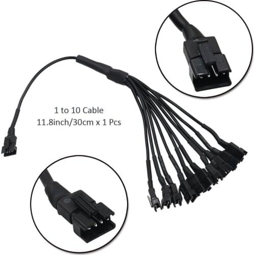 LED RGB SM2.5 Extension Cable Wire Cord Set 1-to-10 Splitter for LED Glow Light Multi-color Neon Strip