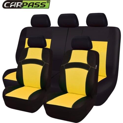 Car-pass RAINBOW Full Set Universal Car Seat Covers Car Styling Seat Protector Automobiles Seat Cover for Toyota Corolla Lada VW
