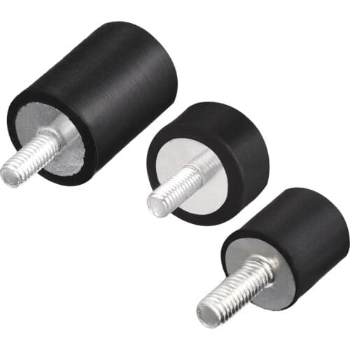 Uxcell M3 M4 M5 Male Female Shock Absorber Anti Vibration Isolators Black (M4x10 D15xH20)-1pcs