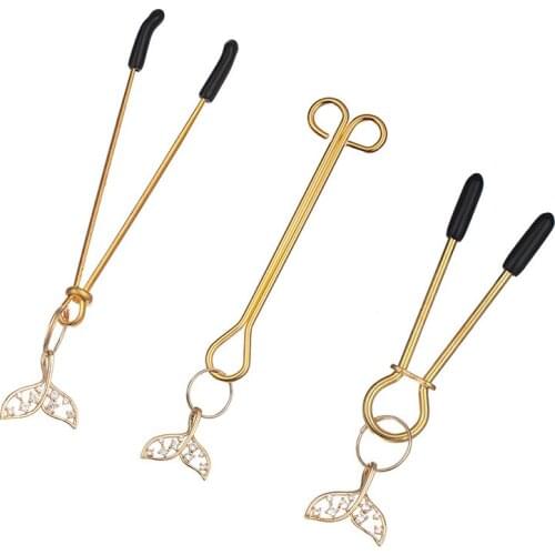 Nipple Clamps Sex Product Fish Tail Breast Clit Clip Female Sexual Abuse Massage Toys Adult Games Couples Flirting Toy