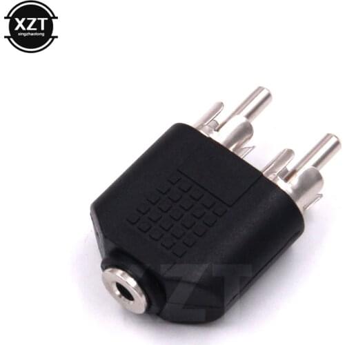 1pcs 3.5mm AUX Female to 2 RCA Male Audio Stereo Jack Headphones Adapter Splitter Connector Universal Jack Headphones Adapter
