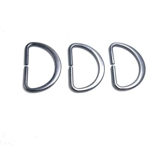 10pcs 40mm gun black Metal D Ring openning buckle bag accessory