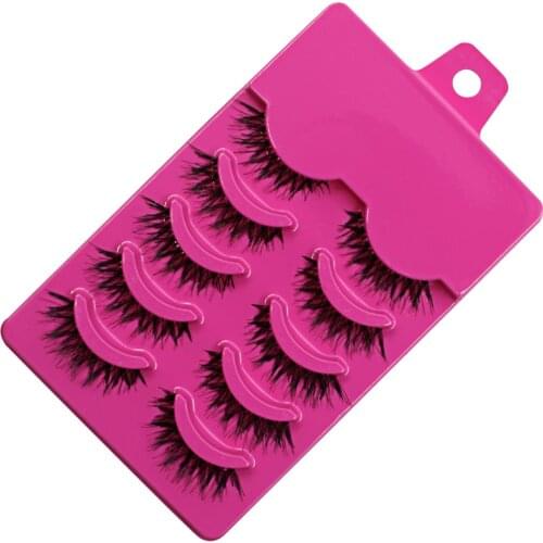 11.11 Best Price ! 5 Pairs 3d Makeup Handmade Messy Natural Cross False Eyelashes Stage Makeup Perfect Eye Lashes