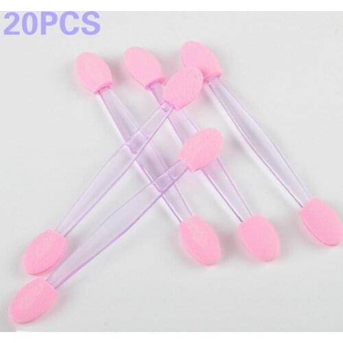 20pcs/6.5cm Double-head Makeup Sponge Stick Applicator Cosmetic Makeup Tools Brush Portable Skin-friendly Eyeliner Cotton Swab