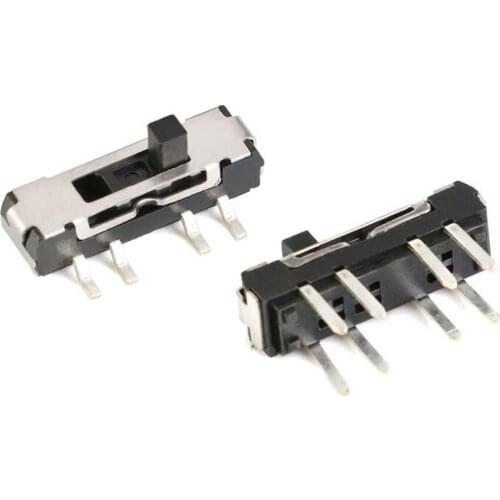 50PCS/1LOT MSS-23D18 13*3.5*3.5mm SMD/DIP Slide Toggle Switches 3 Gear 8PIN Handle:2MM