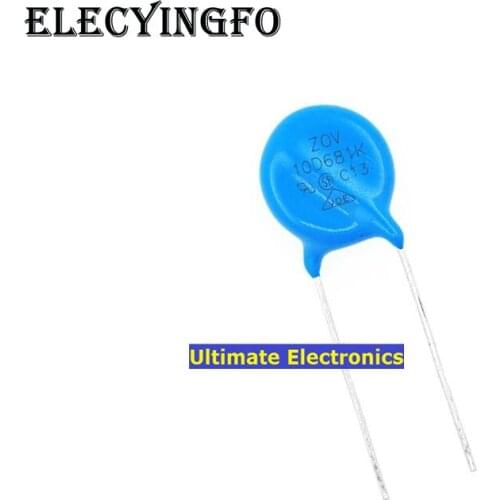 50pcs Varistors 10D681K 680V Metal voltage dependent resistor