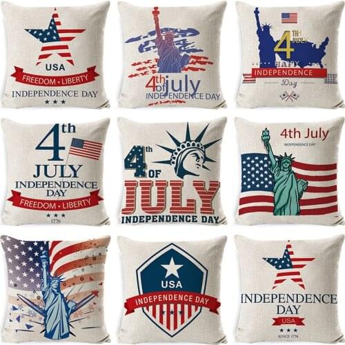 Throw U.S.A pillow popular home Independence Day linen pillow case office pillow home sofa pillow cushion