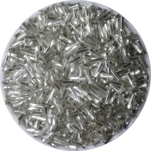 Silver Lined Austria Crystal Glass Bugle Beads 500pcs/lot European Seed Long Tube Two Hole Spacer Beads For DIY Jewelry Making