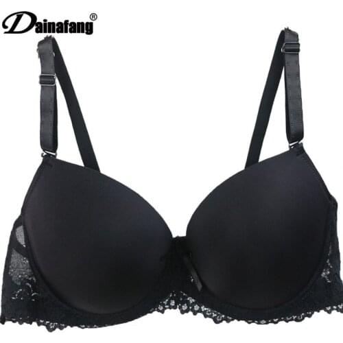 Fashion Sexy Print Embroidery Diamond Decorative Push Up Bra Cotton Under Thick Thin Convertible Adjusted Bralette