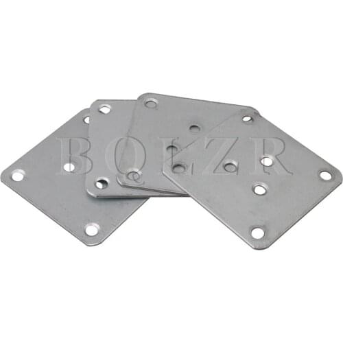 BQLZR 4pcs Silver 7x7cm Wooden Furniture Sofa Feet Legs Plate with 5mm Hole