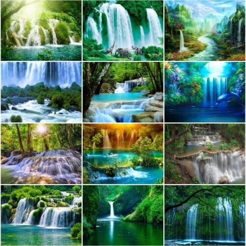 EverShine Diamond Art Painting DIY 5D Landscape Diamond Embroidery Waterfall Beaded Cross Stitch Kit New Arrival Wall Decor