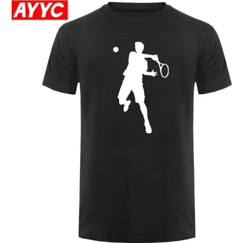 AYYC Cool tennis player printed mens T shirt fashion high quality brand funny Fashion raglan Short Sleeve Top Tshirt