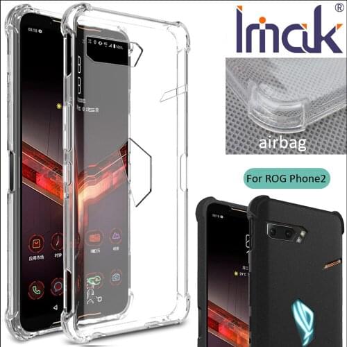 IMAK Airbag Case For Asus ROG Phone2 II ZS660KL Drop resistance Soft TPU Silicone Clear Transparent Cover