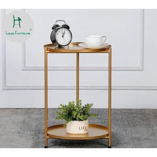 Louis Fashion Plant Selves Coffee Tables North Platform Simple Small Apartment Sofa Round Simple Leisure Living Room