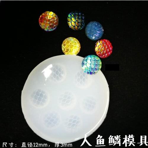 New handmade Silicone Mould Resin Decorative Craft DIY 7 fish scale combinations Mold epoxy resin molds for jewelry making tool