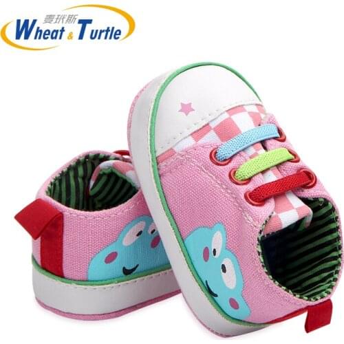 Toddler Shoes Newborn Infant Baby Canvas Anti-slip Crown Print Soft Sole Toddler Shoe Fashion Geometric Cotton Baby Shoes