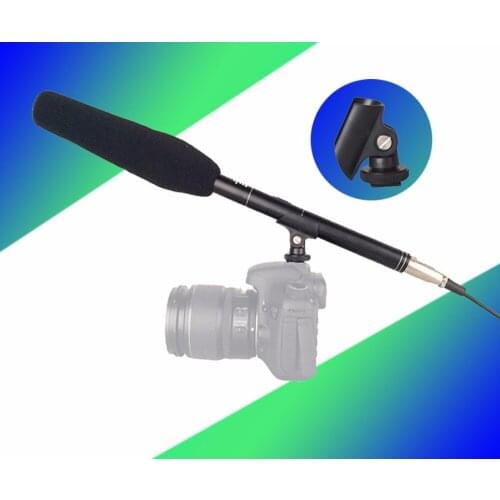 Camera Camcorder Video Microphone Uni-Directional System Stereo Condenser Mic for Canon Nikon Sony DSLR Camera