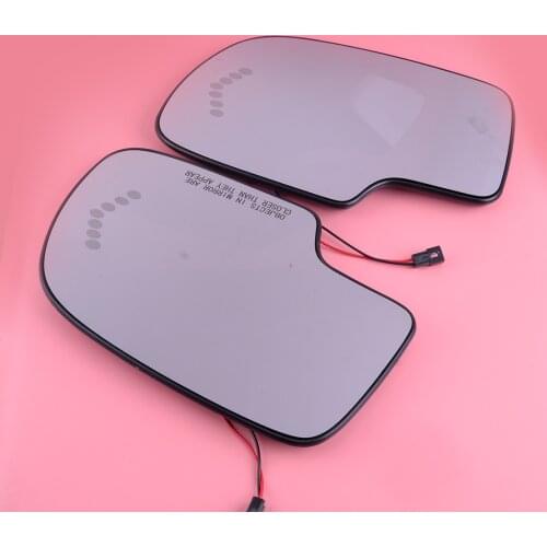 1 Pair Backing Plate Power Heated Mirror Glass Turn Signal 88944391 88944392 fit for GMC Chevy Cadillac 2003 2004 2005 2006 2007