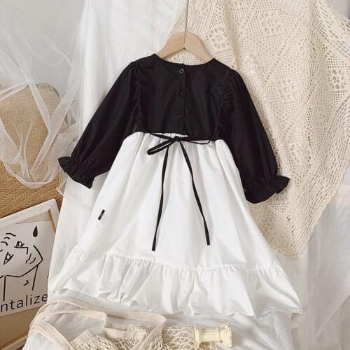2020 Autumn Casual Solid Girls Dress Long Sleeve Kids Dresses For Girls High Quality Fashion Girl Clothes