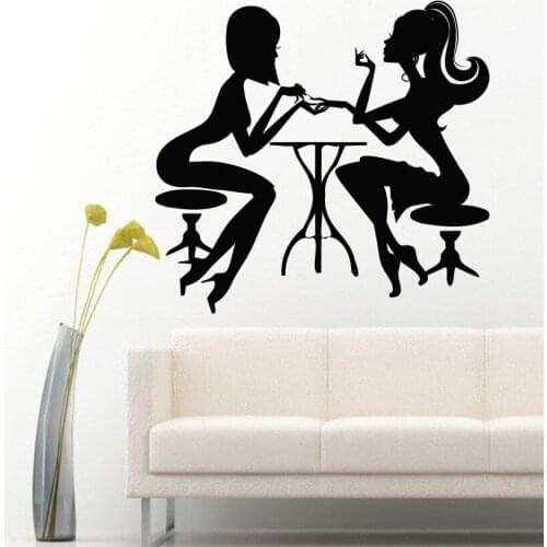 Salon Sticker Decal Nail Muurstickers Posters Vinyl Wall Art Decals Pegatina Decor Decoration Mural Salon Sticker