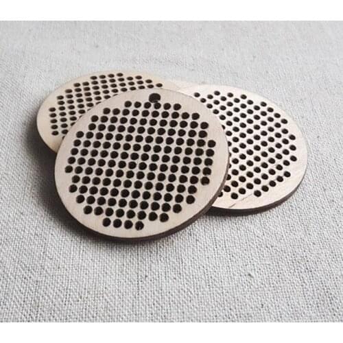 DIY Cross Stitch Pendant Circle 50 mm wood embellishments handicraft Cross Stitch Blank
