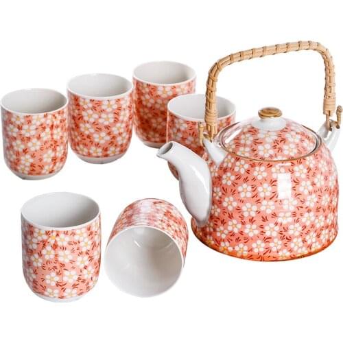 A complete set of ceramic suit of tea game family tea a ceramic suit of hot water kettle