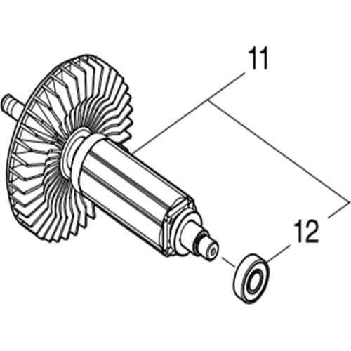 AC220-240V Armature Rotor for MAKITA DGA900 DGA700 519436-7