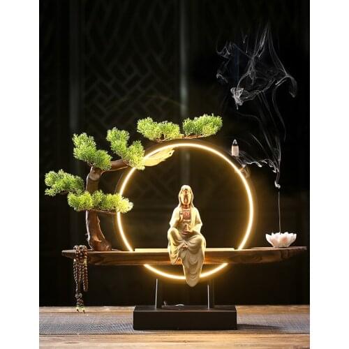 Modern Eletric Incense Burner Holder Smoke Fountain Incense Burner Zen Garden Aromatherapy Incensario Home Decoration YD50XL