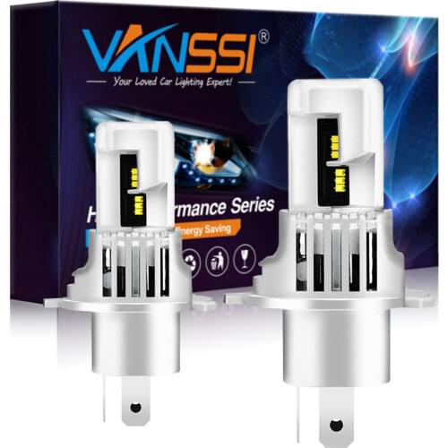 VANSSI H4 LED Car Headlight Bulb HB2 9003 Hi/Lo 12000lm 6000K White High Performance Auto Headlight Lamp Conversion Kit