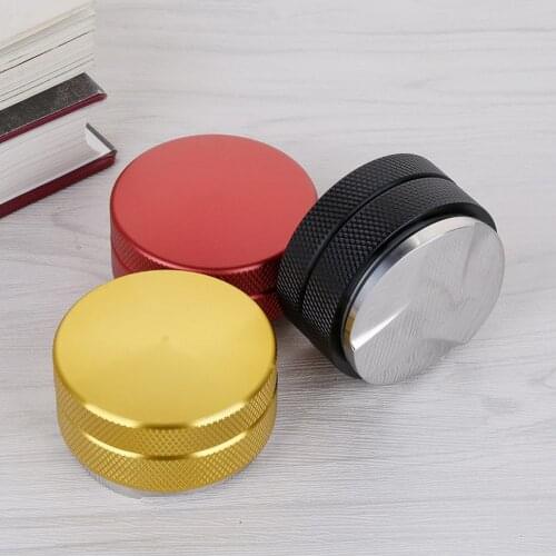 51mm/58mm Adjustable 304 Stainless Steel Coffee Espresso Tamper Macaron Convex Four Angled Slopes Base Distribution Tools