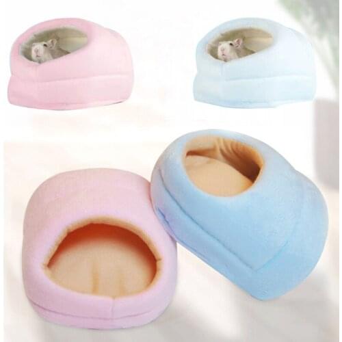 Warm Slippers Pet Cage for Hamster Accessories Guinea Pig Bed House Solid Small Animal Nest for Rodent/Guinea Pig/Rat/Hedgehog