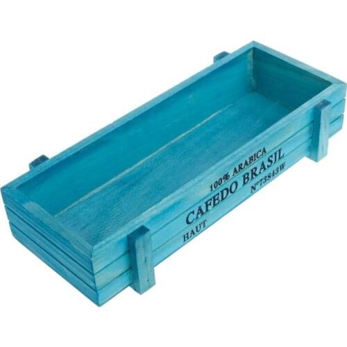 Vintage Wood Garden Flower Planter Succulent Pot Rectangle Trough Box Plant Bed