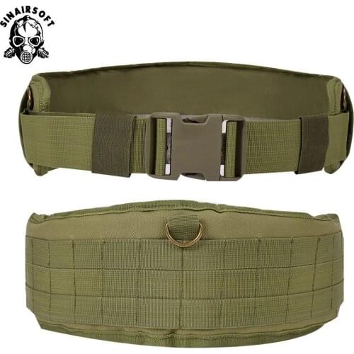 Military Molle Waist Belt Men Tactical Outer Waist Belt Padded CS Multi-Use Equipment Airsoft Wide Belts Hunting Accessories