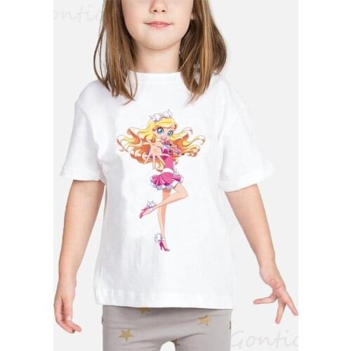 LoliRock Magical girls t shirt Children Design Funny Cartoon Anime Great kids tshirt Short Sleeve kids Clothing BAL097