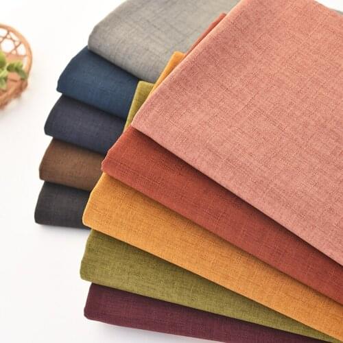 Japan vintage Slubby cotton Solid color fabric Retro style fabric for DIY Bag 1 order=50cm*110cm