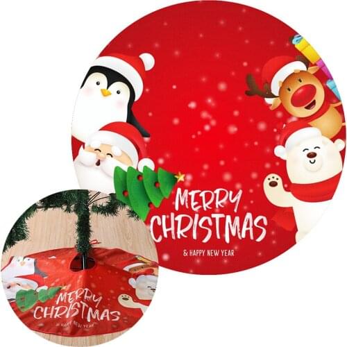 90cm Christmas Tree Skirt Christmas Tree Skirt Base Covers Mat For Holiday Party Decorations Tree Skirt Is Beautifully Designed