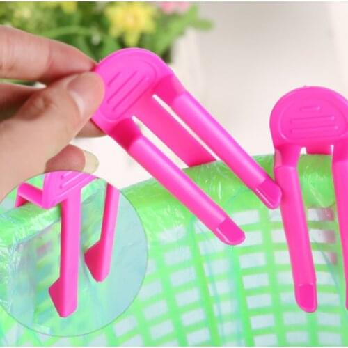 1PCS Household Trash Can Clip Garbage Bag Fixed Clip Lock Clip Creative Non-slip Plastic Bag Seal Clip Storage Bag Separator