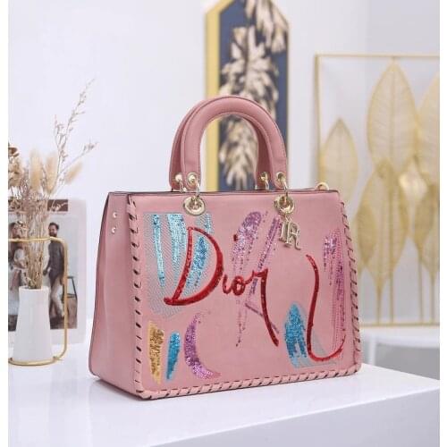 2021 fashion luxury sequined embroidered ladys handbag pochette original designer printed ladys shoulder strap bag
