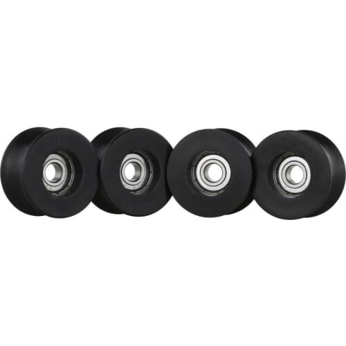 4 DIY DSLR Video Camera Camcorder U Groove Wheel for Table Top Compact Dolly Kit