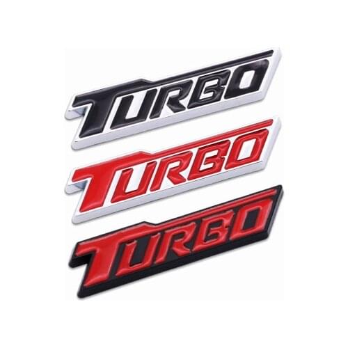 5X 3D Metal TURBO Car Side Fender Rear Trunk Emblem Badge Sticker Decals for Buick Chevrolet Malibu,Car decoration stickers